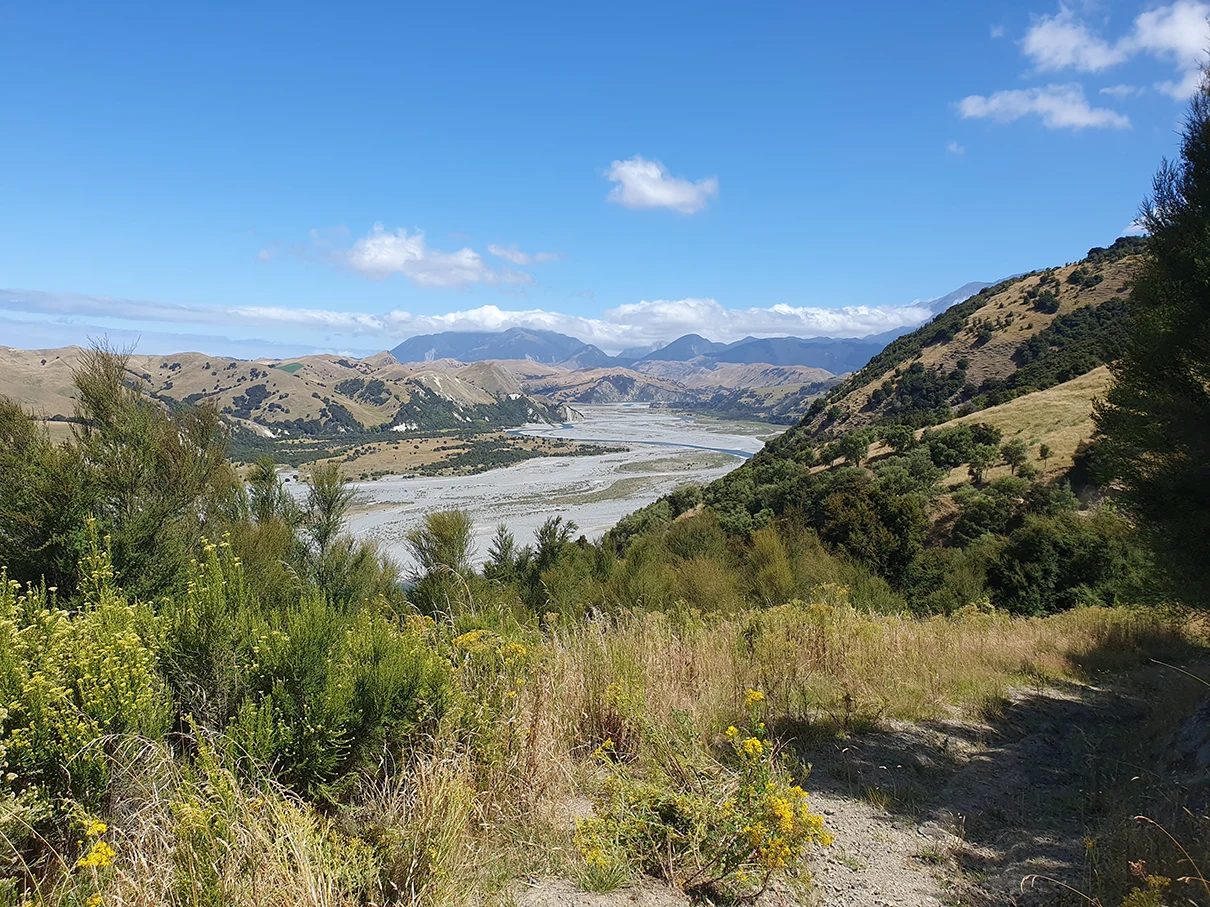 Just below the Clarence Bend, the confined ‘gorge’ opens into a sweeping braided river in the Waiau Toa:Clarence River catchment. Image courtesy of Heath Melville Just below the Clarence Bend, the confined ‘gorge’ opens into a sweeping braided river in the Waiau Toa:Clarence River catchment. Image courtesy of Heath Melville