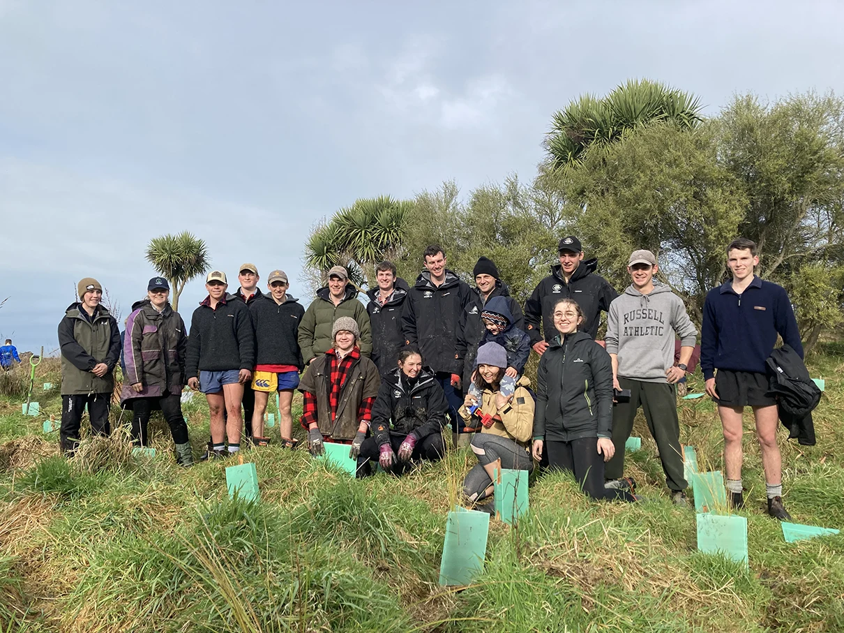 Young Farmers got stuck into a planting day in 2024 in the Waitarakao catchment.