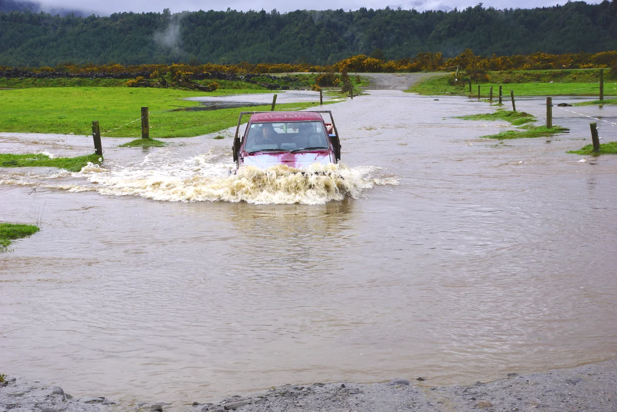 Floodwaters in Greymouth
